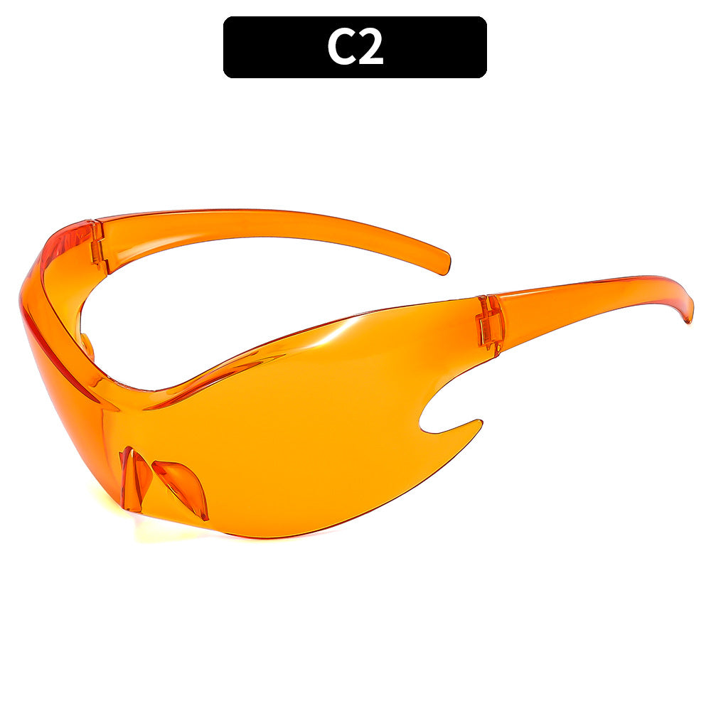 Gafas de sol de PC de montar divertidas y2k de una pieza